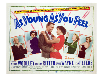 As Young as You Feel, Monty Woolley, Thelma Ritter, David Wayne, Jean Peters, Marilyn Monroe, 1951