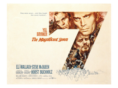 The Magnificent Seven, Steve McQueen, Yul Brynner, Eli Wallach, 1960