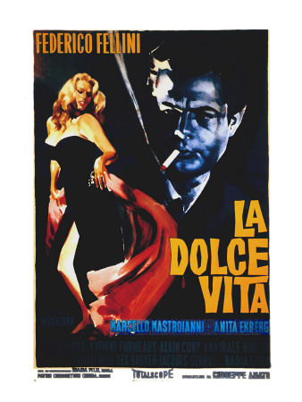 La Dolce Vita, Anita Ekberg, Marcello Mastroianni, 1960