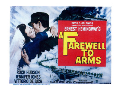 Farewell to Arms, Jennifer Jones, Rock Hudson, 1957