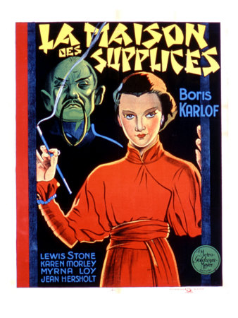 Mask of Fu Manchu, Boris Karloff, Myrna Loy, 1932
