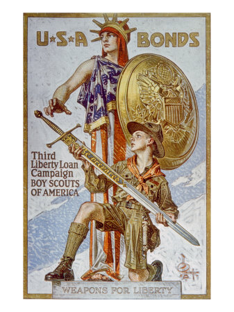 World War I American War Bonds Campaign Poster by J.C. Leyendecker, 1918