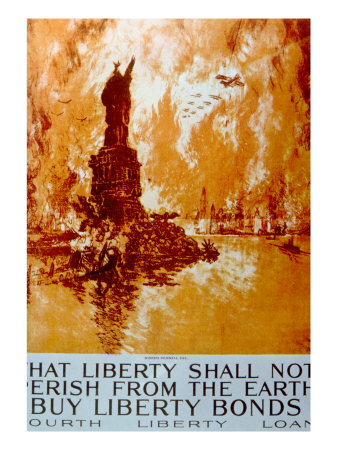 World War I American War Bonds Poster by Joseph Pennell, 1918