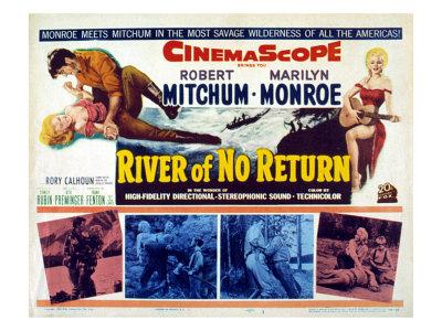 River of No Return, Marilyn Monroe, Robert Mitchum, 1954