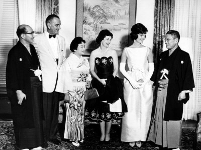 Ikeda Hosts a Dinner for Vice President Johnson at the Japanese Embassy, June 22, 1961