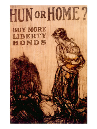 World War I American War Bonds Poster by Henry Patrick Raleigh, 1918