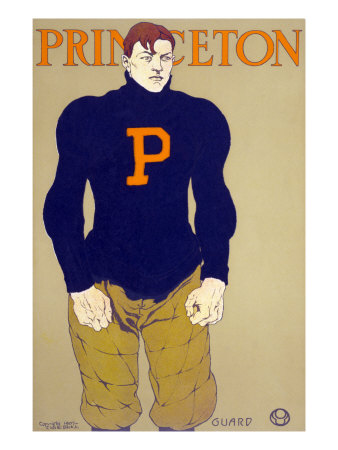 Portrait of Princeton Football Guard, Edward Penfield, Artist, 1907