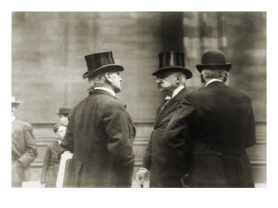John Pierpont Morgan, American Financier, with Two Associates in 1907