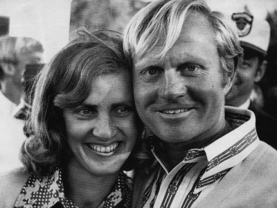 Golf Pro Jack Nicklaus, with Wife Barbara, at the Augusta National Golf Club, Georgia, April 1972