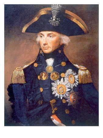 Admiral Horatio Nelson, Portrait from the National Maritime Museum in London by Lemuel Abbott, 1798
