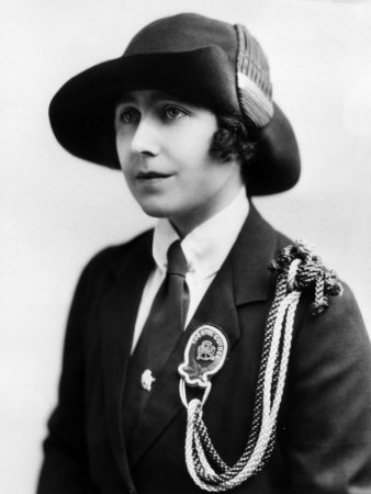 Elizabeth BowesLyon Future Queen Elizabeth in Her Girl Guides Uniform 