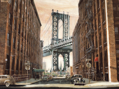 View to the Manhattan Bridge, New York City