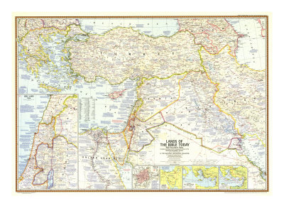 Lands Of The Bible Today Map 1967