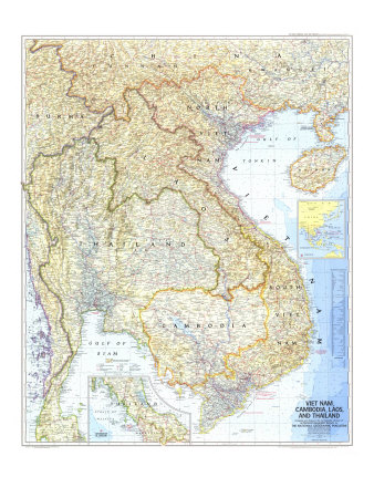 Vietnam, Cambodia, Laos, And Thailand Map 1967 Premium Poster Vietnam, Cambodia, Laos, And Thailand Map 1967 Premium Poster