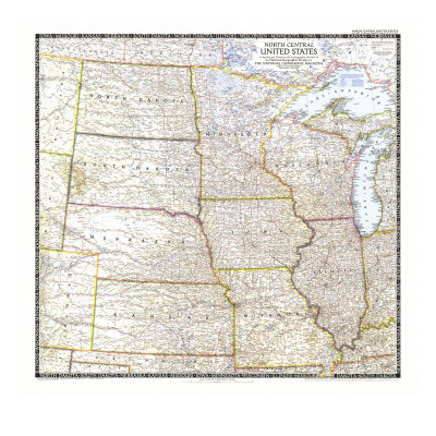 North Central United States Map 1948