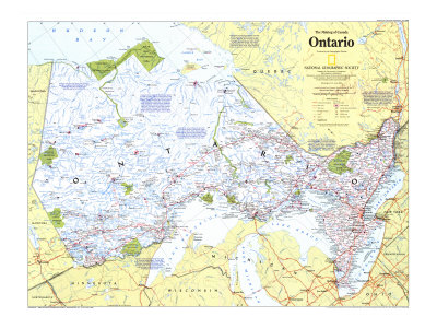 Buy Ontario Map 1996 Side 2 at AllPosters.com