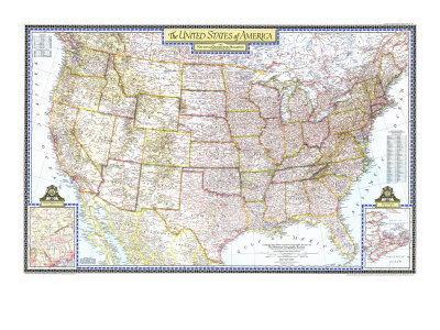United States Of America Map 1946