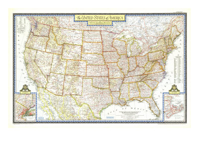 United States Of America Map 1951