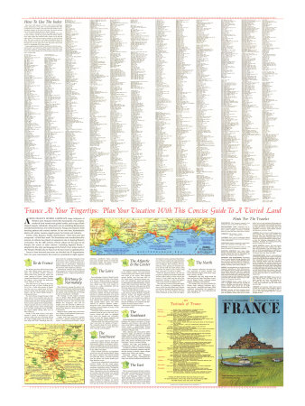 Travelers Map Of France Map 1971 Side 2
