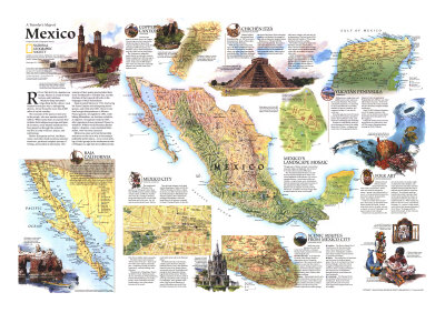 Travelers Map Of Mexico Map 1994