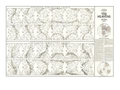 Heavens Map 1970 with Star Charts