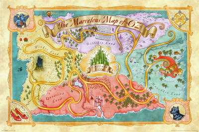 Marvelous Map of Oz Posters
