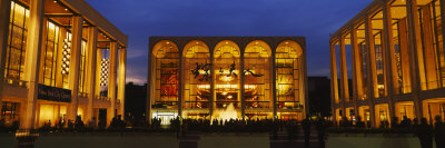 Entertainment Building Lit Up at Night, Lincoln Center, Manhattan, New York City Posters