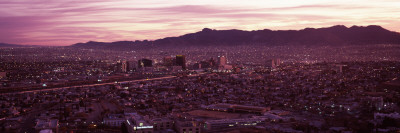 Aerial View of El Paso, Texas, Usa-Mexico Border