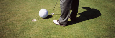 Low Section View of a Golfer Playing Golf, San Francisco, California, USA Poster