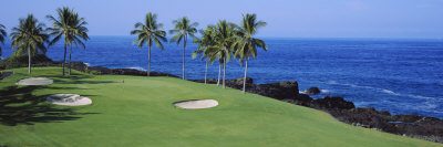 Golf Course at the Oceanside, Kona Country Club Ocean Course, Kailua Kona, Hawaii, USA