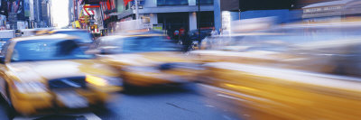Yellow Taxis on the Road, Times Square, Manhattan, New York City, New York State, USA