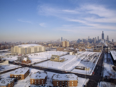 High Angle View of United Center, Chicago, Cook County, Illinois, USA