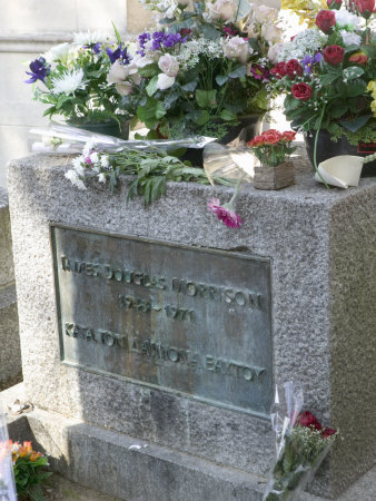 Grave of Jim Morrison, Pere-Lachaise Cemetery, Paris, France Posters