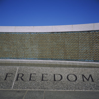 Star Mounted on the Wall of a War Memorial, National World War II Memorial, Washington DC, USA