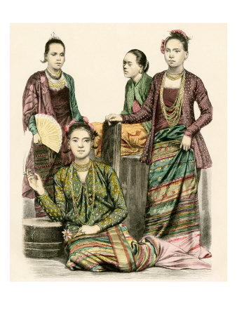 Traditional Dress in Burma 1800s