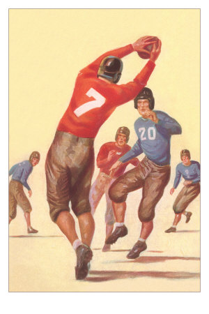Vintage Football Player Poster