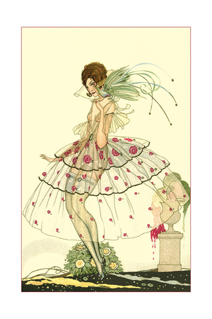 Buy Woman in Sheer Dress with Bird of Paradise at AllPosters.com