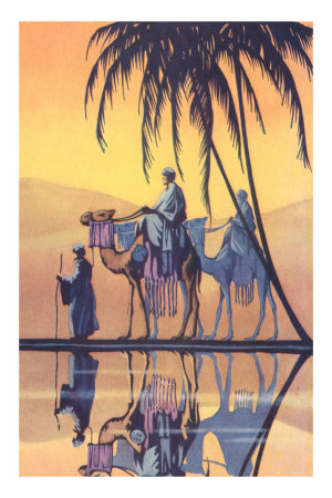 Arabs on Camels Along the Nile