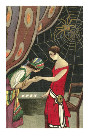 Fortune Teller Reading Flapper's Palm