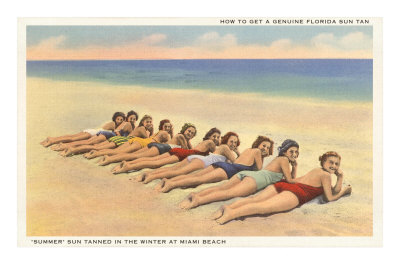 Bathing Beauties on Miami Beach, Florida