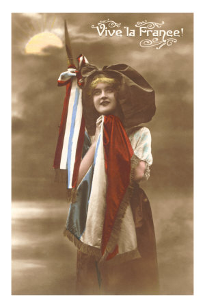 French Woman in Hat, Vive La France