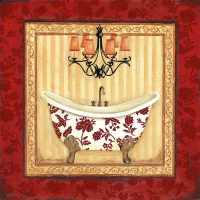 Red Demask Bath I