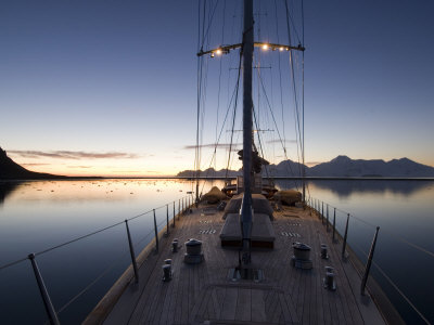 Buy Sy "Adele", 180 Foot Hoek Design, Anchored at Night Time in Yankee Harbour, Antarctica, 2007 at AllPosters.com