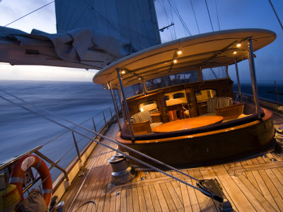 Sy "Adele", 180 Foot Hoek Design, Evening Sailing Off the Coast of Brazil, February 2007