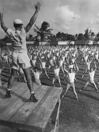 Army Recruits Doing Calisthenics