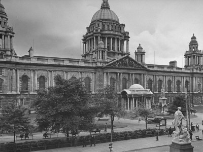 City Hall in Belfast Taking Up Almost the Whole One Side of Donegall Square