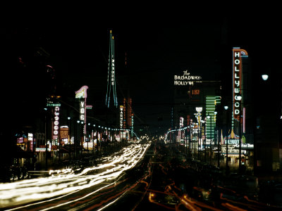 Neon Lights Shining in Hollywood