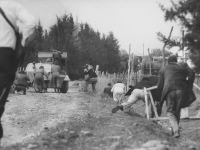 Reporters and Photographers, During Battle for Turkish Cypriot Village of Ghaziveran