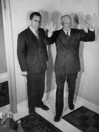 Richard M. Nixon Posing with Dwight D. Eisenhower, for Photographers
