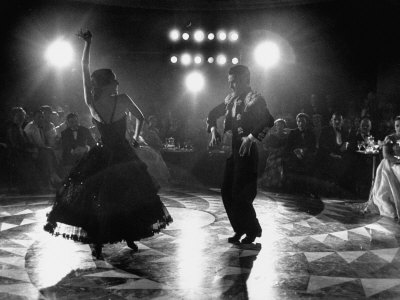The Opening of the Castellana Hilton Hotel, Spanish Dancers Doing a Famenca Number in Patio